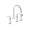 Kohler Two-Hole Bridge Kitchen Sink Faucet With Side Sprayer in Polished Chrome 28356-CP - alternate 1